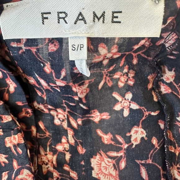 Frame Cecil Floral Print Ruffle Top - Picture 8 of 9